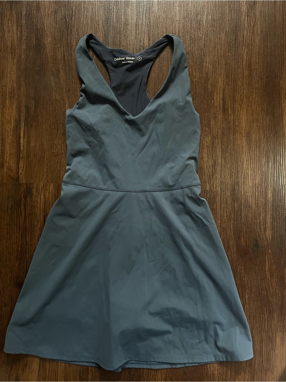 Outdoor Voices Slate Blue One-Shoulder Active Dress